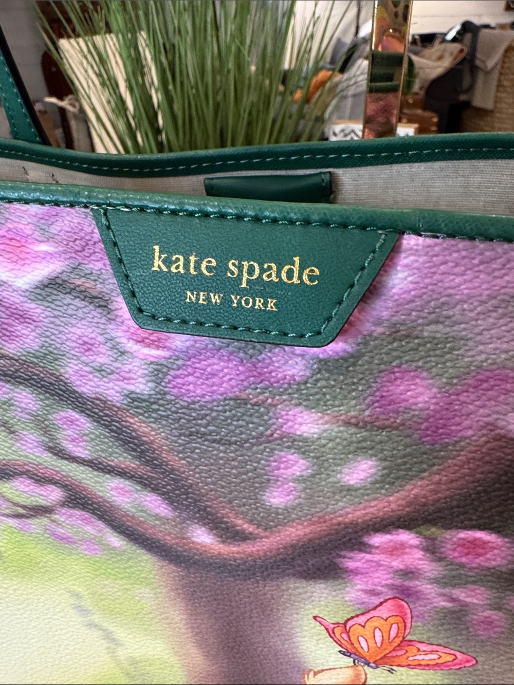 kate spade x Disney Bambi Print Tote with Green Handles - Picture 2 of 14